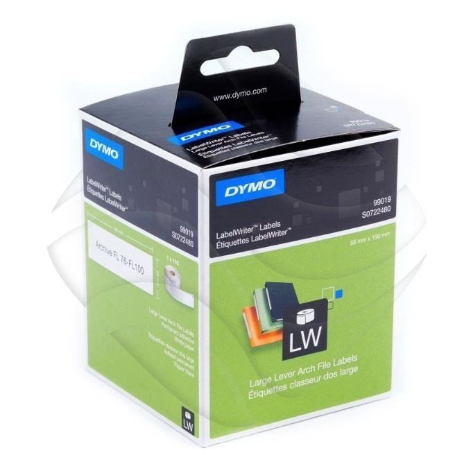 Etykieta Dymo Na Duży Segregator - 190 x 59 mm, Biały