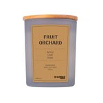 Świeca sojowa DONAU HOME w szarym szkle drewniana pokrywa i knot Fruit Orchard 200g