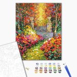 Malowanie po numerach BRUSHME 40x50 cm jesienny park 1 szt., w pudełku