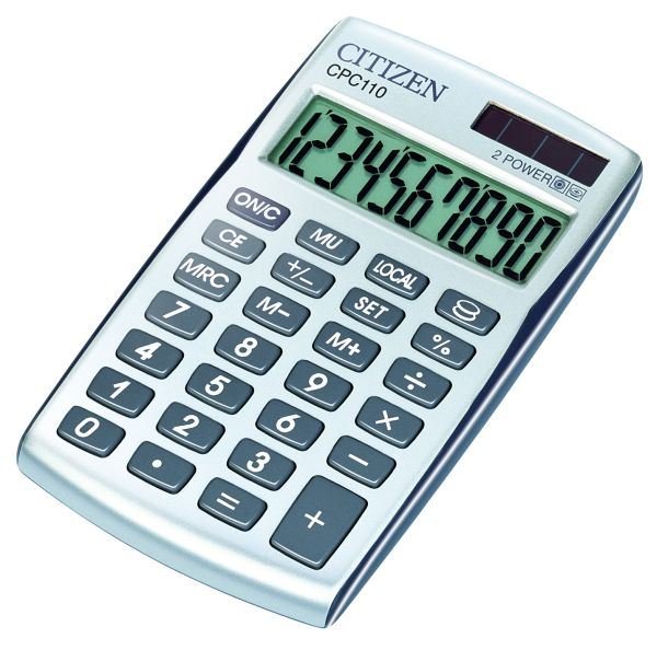 Kalkulator Citizen CPC-110 Srebrny