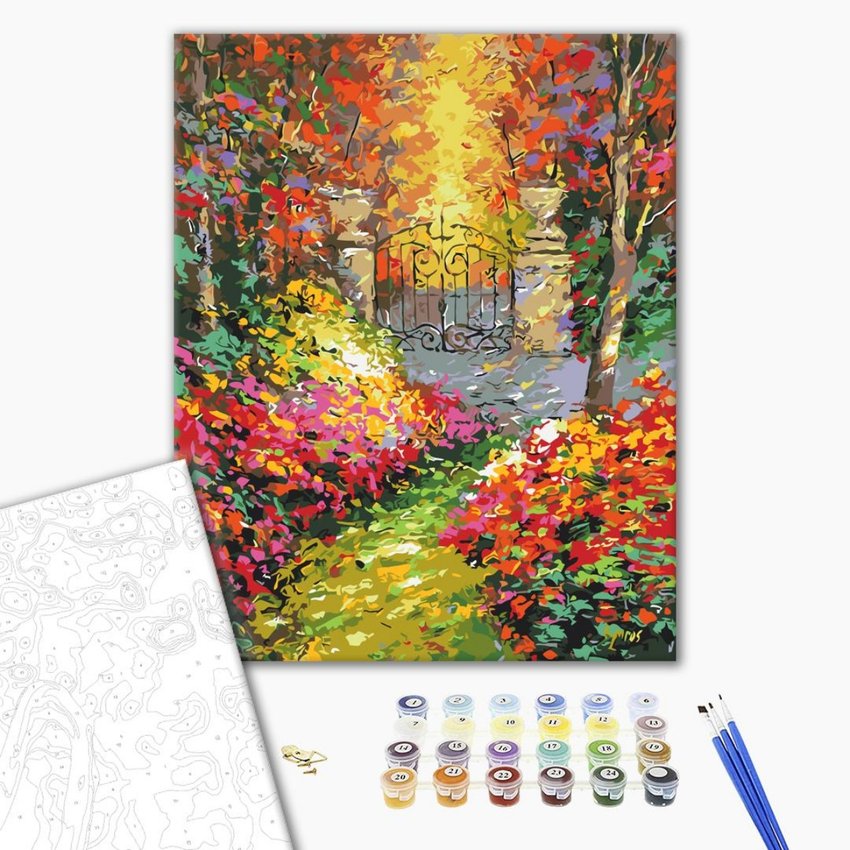 Malowanie po numerach BRUSHME 40x50 cm jesienny park 1 szt., w pudełku