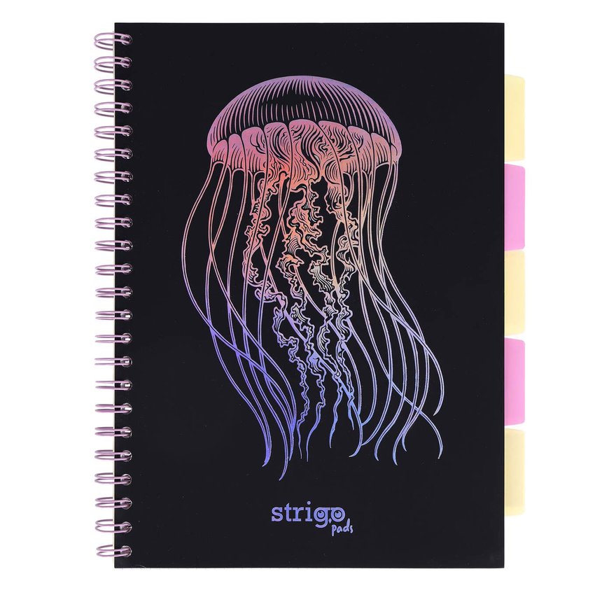 STRIGO PADS GLEBINY MEDUZA A4 KRATKA 100k 80g czarny