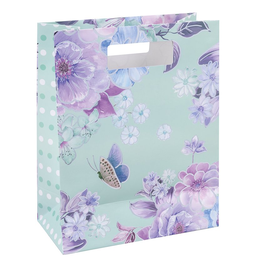 Torebka na prezenty DONAU HOME laminowana 26x325x10cm całoroczna z rączką mix wzorów