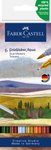 Pisak Akwarelowy Goldfaber Aqua Dwustronny Zestaw Tuscany 6 Szt. Faber-Castell
