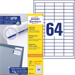 Etykiety Samoprzylepne Avery 48.5x16.9 64/A4 A'200 Białe No.3667-200