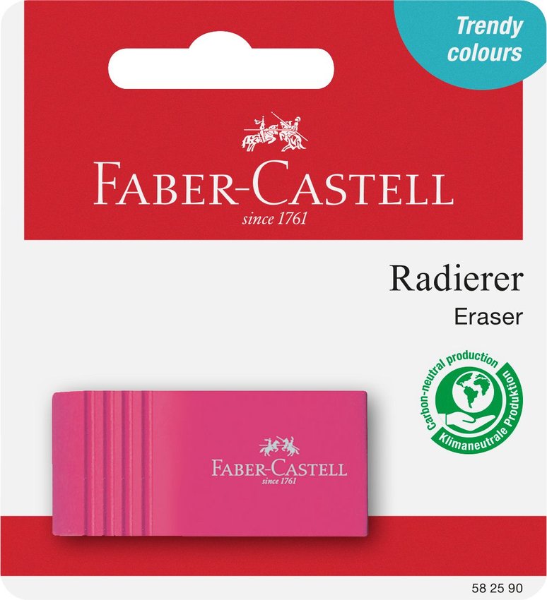 Gumka Pvc-Free Bicolor Kol. Trend 1 Szt.Blister Faber-Castell