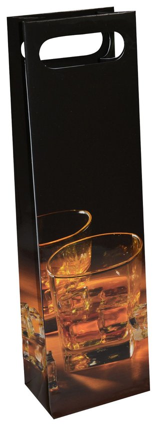 Torebka Na Alkohol Office Products Laminowana 12X8X415Cm Z Rączką Mix Wzorów