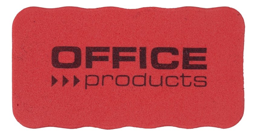 Gąbka magnetyczna OFFICE PRODUCTS do tablic suchościeralnych 110x57x20mm z zawieszką czerwona