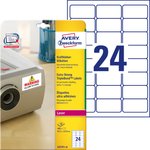 Etykiety Samop. Avery 63,5x33,9 24/A4 A'20 TripleBond Białe No.L6141-20