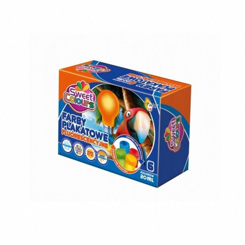 Farby Plakatowe 6 kol. 20ml Fluorescencyjne Sweet Colours / Otocki