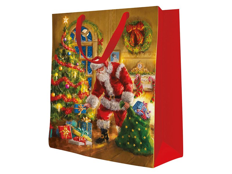 Torebka Ozdobna Standard (20x25x10cm) Santa is Here /Paw