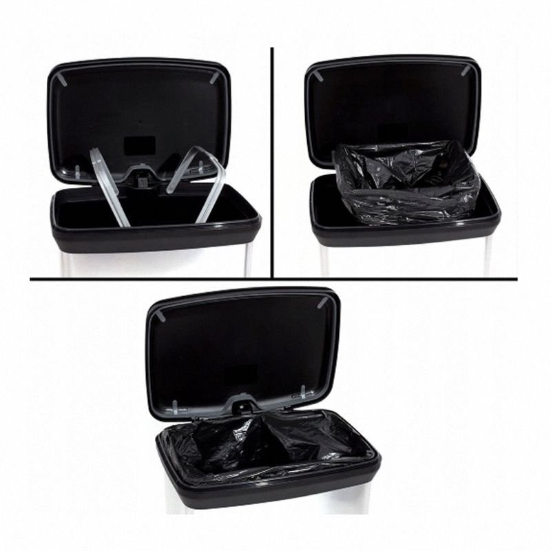 Kosz Na Śmieci 50L z Pedałem Metalizowany Czarny / Curver 187178