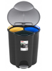 Kosz Do Segregacji Śmieci Trio 40L Czarny  / Curver 254540