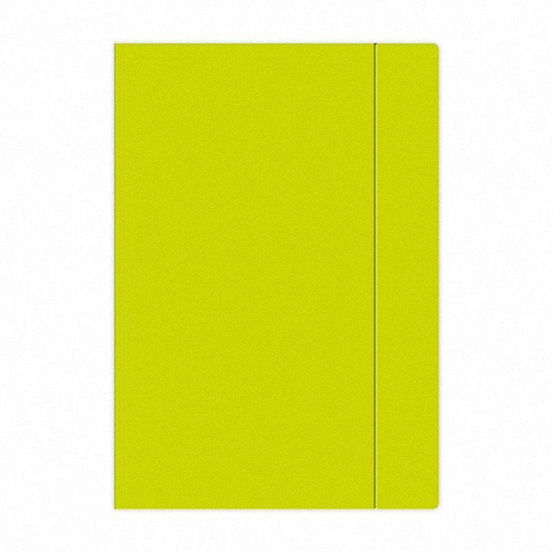 Teczka z Gumką A4 Fluo Limonkowa  / Interdruk