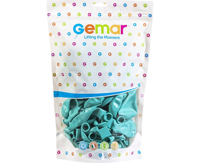 #BL Balony G120 pastel 13" - turkusowo-zielone 50/ 50 szt. (macaron)