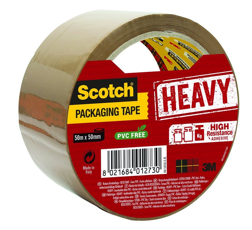 Taśma Pakowa Do Wysyłek Scotch Heavy (Hv.5050.S.B) Bardzo Mocna 50Mm 50M Brązowy