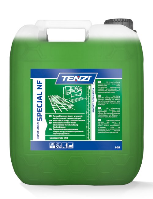 Tenzi Super Green Specjal NF 10L - płyn do mycia posadzek przemysłowych