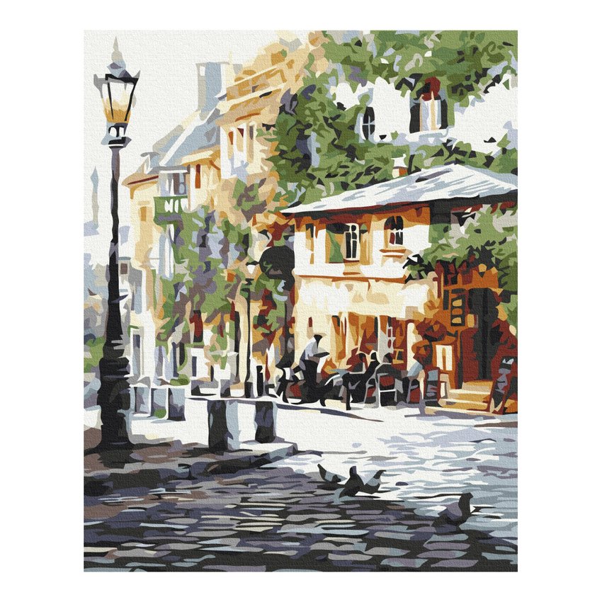 Malowanie po numerach BRUSHME 40x50 cm letnia kawiarnia 1 szt.