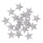 Gwiazdki Samop. 20szt. Srebrne Brokat 3,1cm /DpCraft