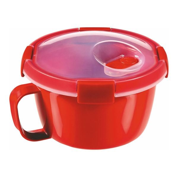 Pojemnik Na Żywność Okrągły Smart Micro-Wave Noodles 0,9L Czerwony / Curver 232578