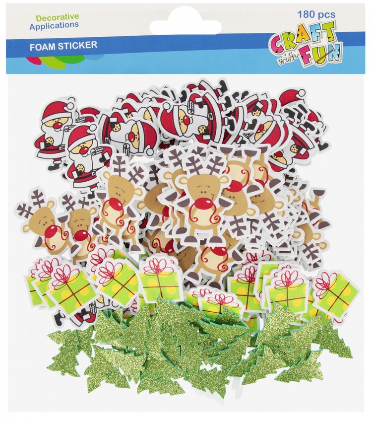 Naklejki Święta Boże Narodzenie 180szt. /Craft With Fun