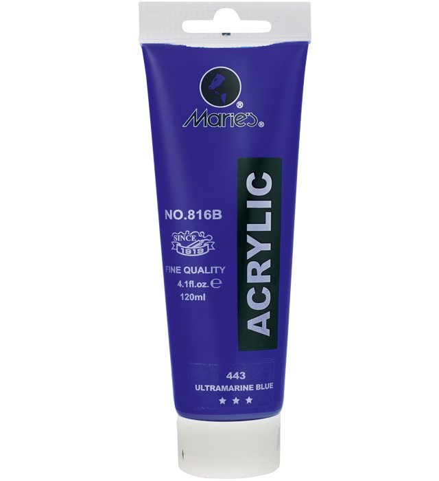 Farba akrylowa MARIES 816B-443 120 ml niebieski