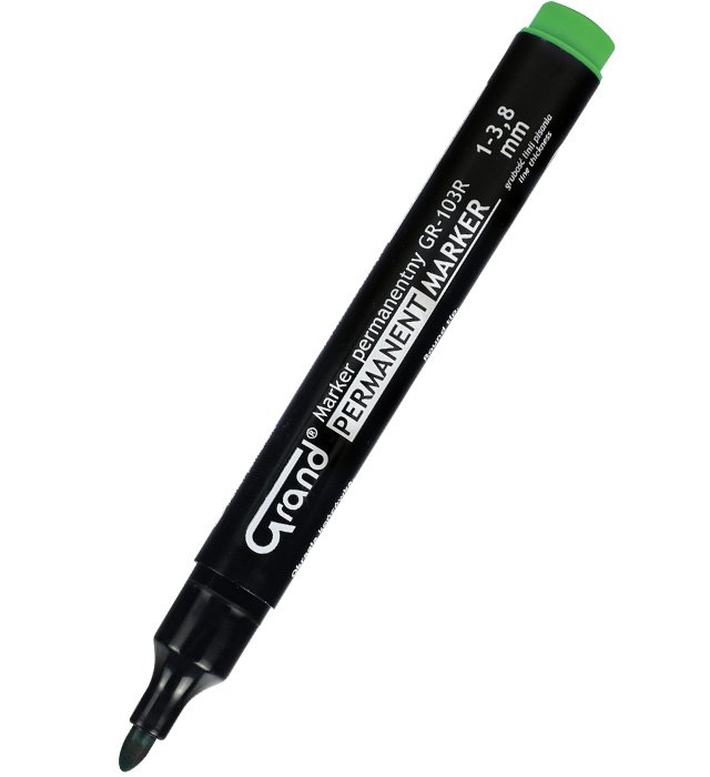 Marker permanent GRAND GR-103R zielony &#8211 okrągła końc. &#8211 A&#822112
