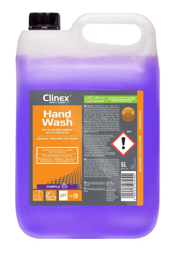 Clinex HandWash płyn do zmywania naczyń purple 5L