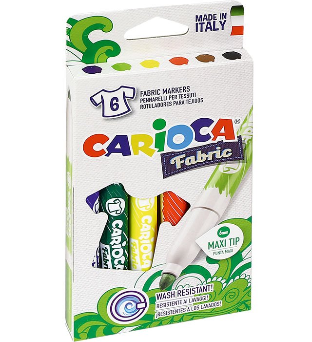 Pisaki CARIOCA Cromatex do tkanin 6 kol.  (40956)