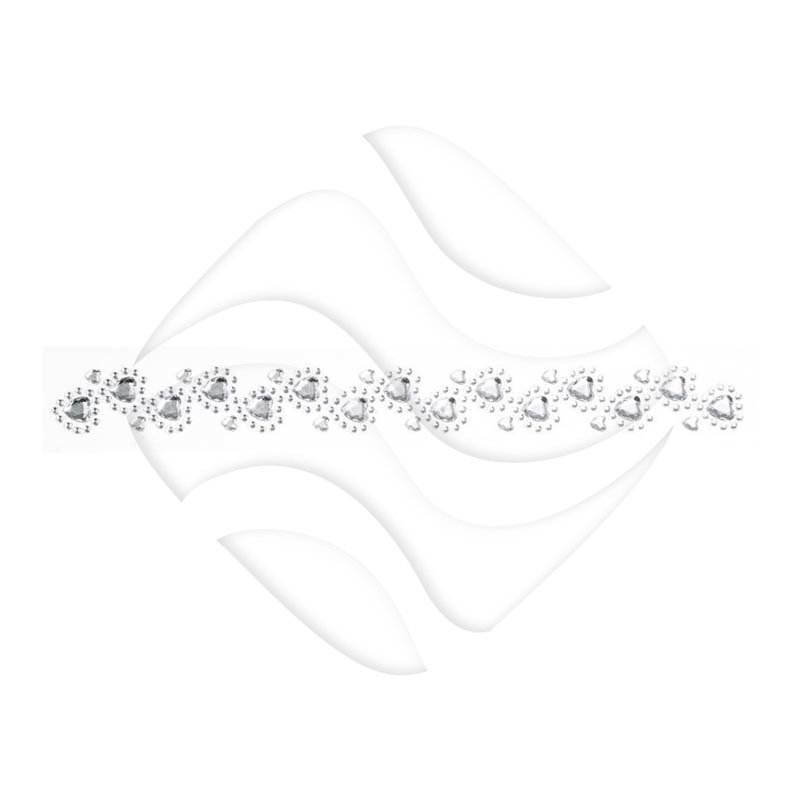 Kryształki Samoprzylepne Serca 40x250mm (251104) Srebrny /Argo