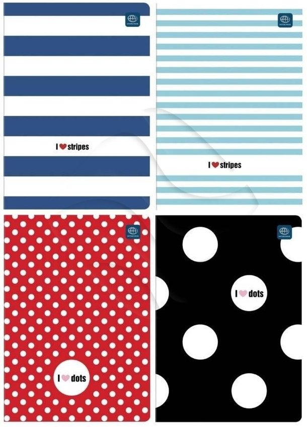 Zeszyt A5 32k Kratka (kol. 306) Stripes&Dots /Interdruk