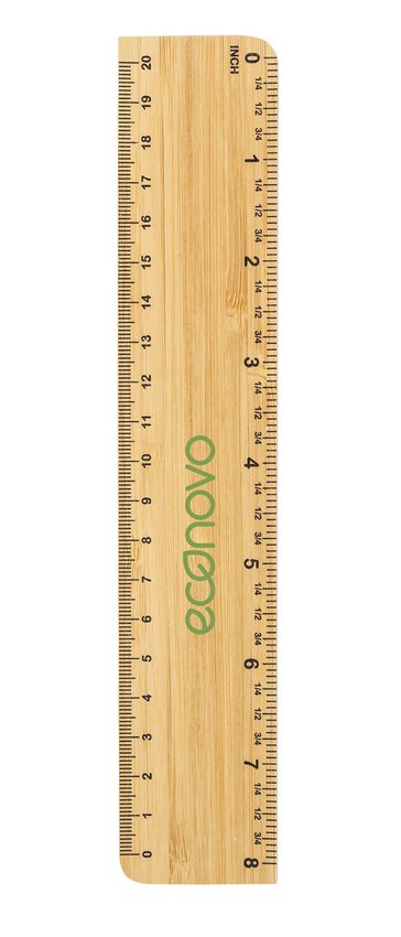 Linijka ECONOVO 20cm 100% z biodegradowalnego bambusa naturalny