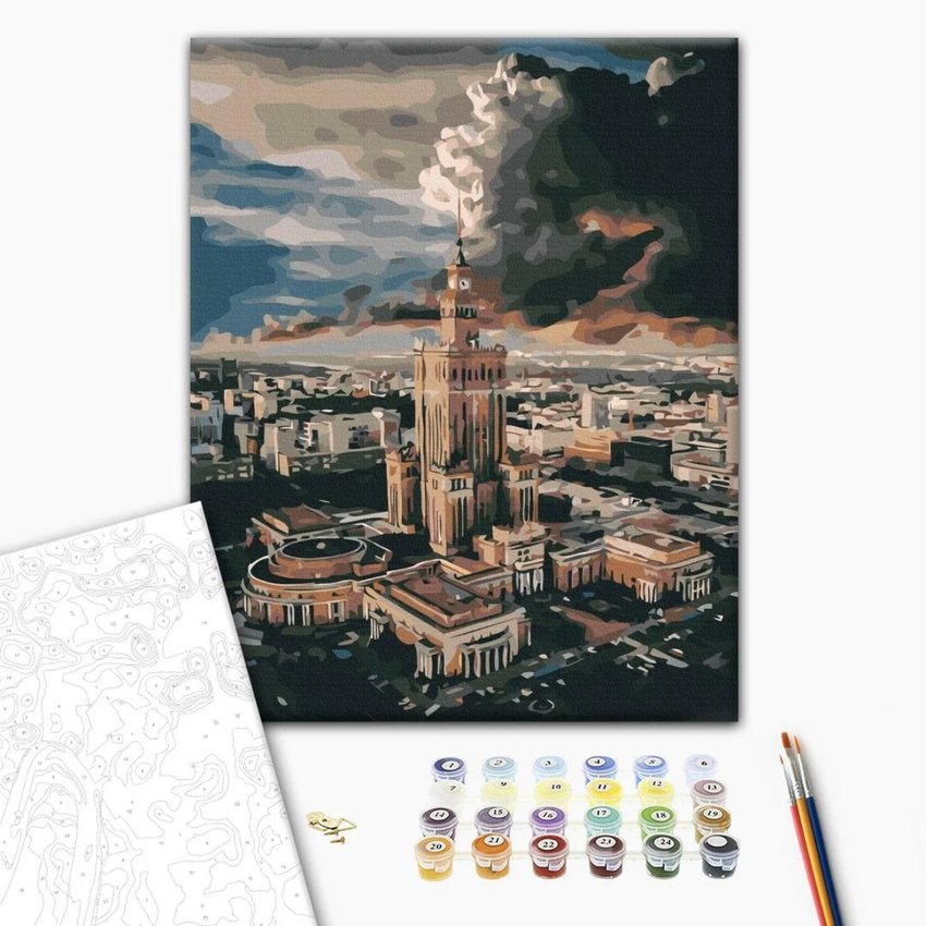 Malowanie po numerach BRUSHME 40x50 cm centrum Warszawy 1 szt., w pudełku