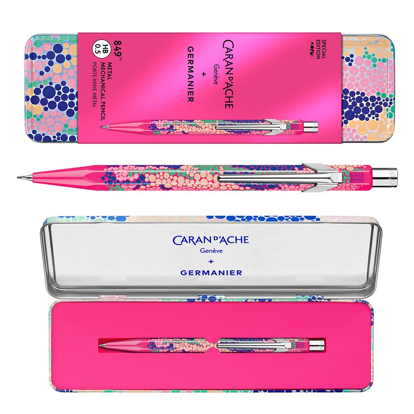 Ołówek mechaniczny CARAN D'ACHE 844 Germanier 05mm w pudełku różowy neonowy