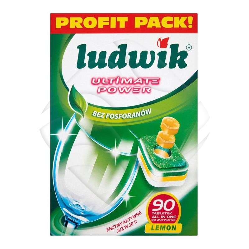 Ludwik Tabletki Do Zmywarek A'90 Tab All In One Lemon