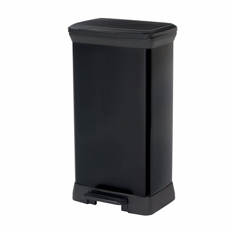 Kosz Na Śmieci 50L z Pedałem Metalizowany Czarny / Curver 187178