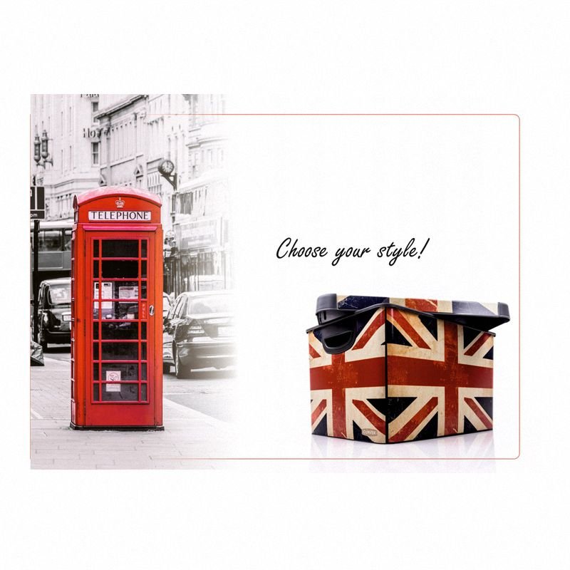 Pojemnik Deco's Stockholm L British Flag / Curver 213239 [WYPRZEDAŻ]