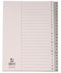Przekładki Q-Connect PP A4 230X297mm A-Z 20 Kart Szare