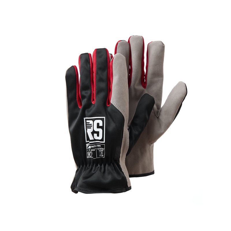 Rękawice Monterskie RS Synth Tec Rozm. 11 Czarne /RS-Schutz