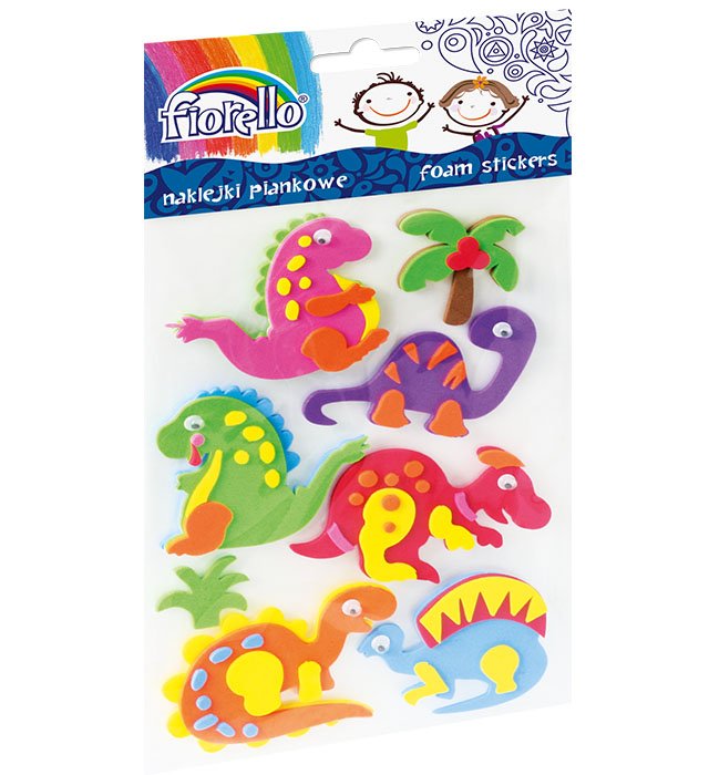 Naklejki piankowe Fiorello GR-NP130 dinozaury