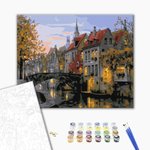 Malowanie po numerach BRUSHME 40x50 cm zmierzch w mieście 1 szt., w pudełku