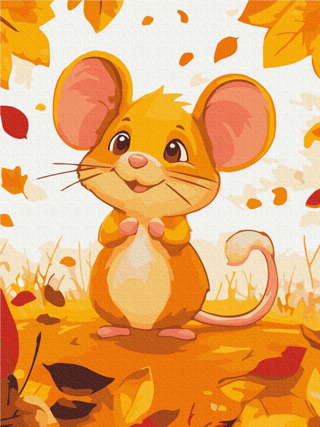 Malowanie po numerach BRUSHME 30x40 cm kids myszka 1 szt.