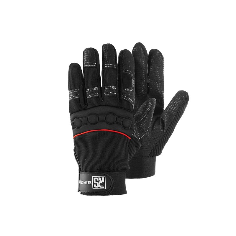 Rękawice Typu Mechanik RS Slip Stop Rozm. 10 Czarne  /RS-Schutz