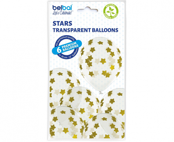 Balony D11 Stars 1C5S, 6 szt.  /GoDan