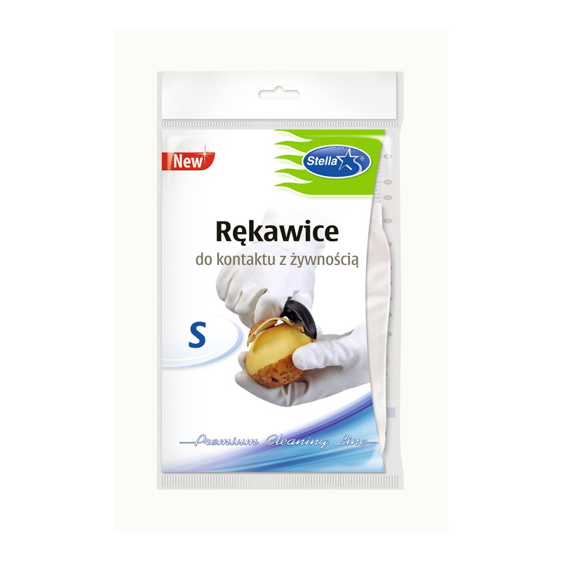 Rękawice Do Kontaktu z Żywnością S Białe /Stella