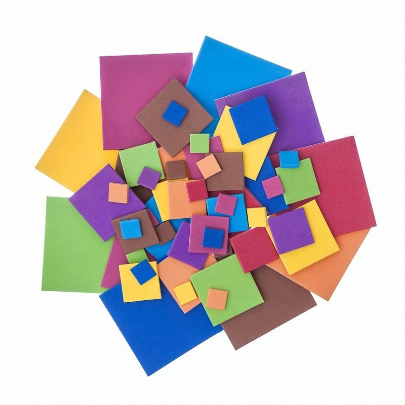 Naklejki z Pianki Kwadraty 100szt. / DpCraft