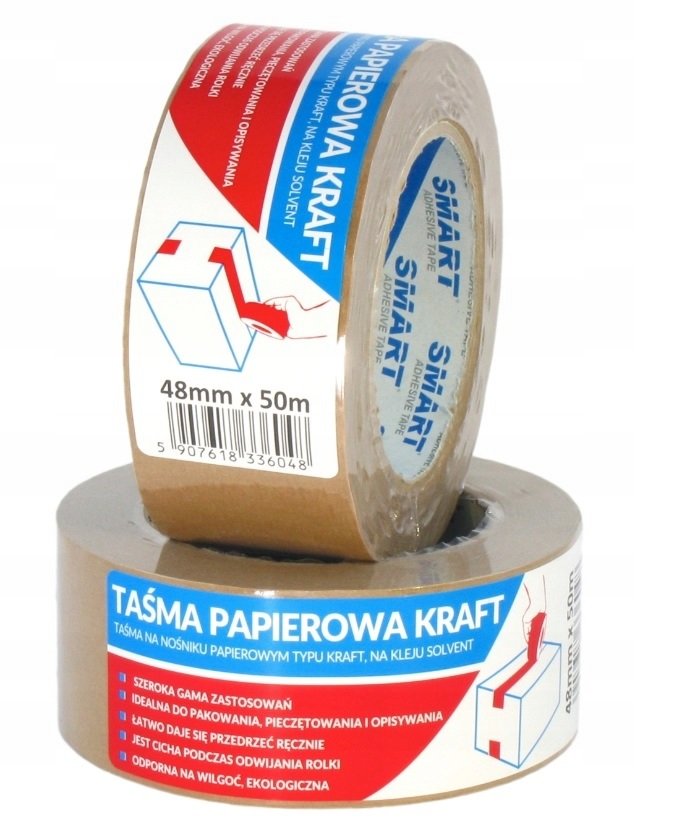 Taśma Papierowa 48x50m Kraft /Smart