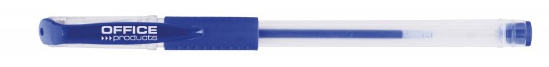 Długopis żelowy, gumowy uchwyt, 0,5mm, niebieski / OFFICE PRODUCTS