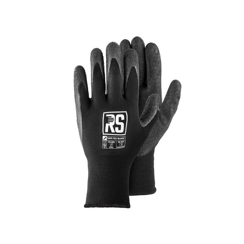 Rękawice Dziane RS Safe Tec Black Rozm. 9 Czarne /RS-Schutz