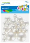Ozdoba Dekoracyjna Koraliki Perły 70g Mix /Craft With Fun